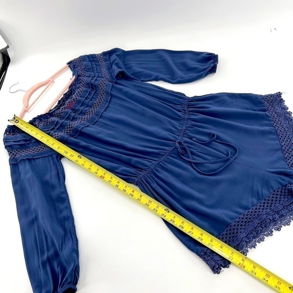 Chelsea & Violet 100% Rayon Navy Short Romper size M - Picture 7 of 12